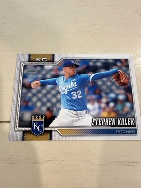 SERIES 1 2026 Topps Royals Stephen Kolek Baseball Card - Blue & White